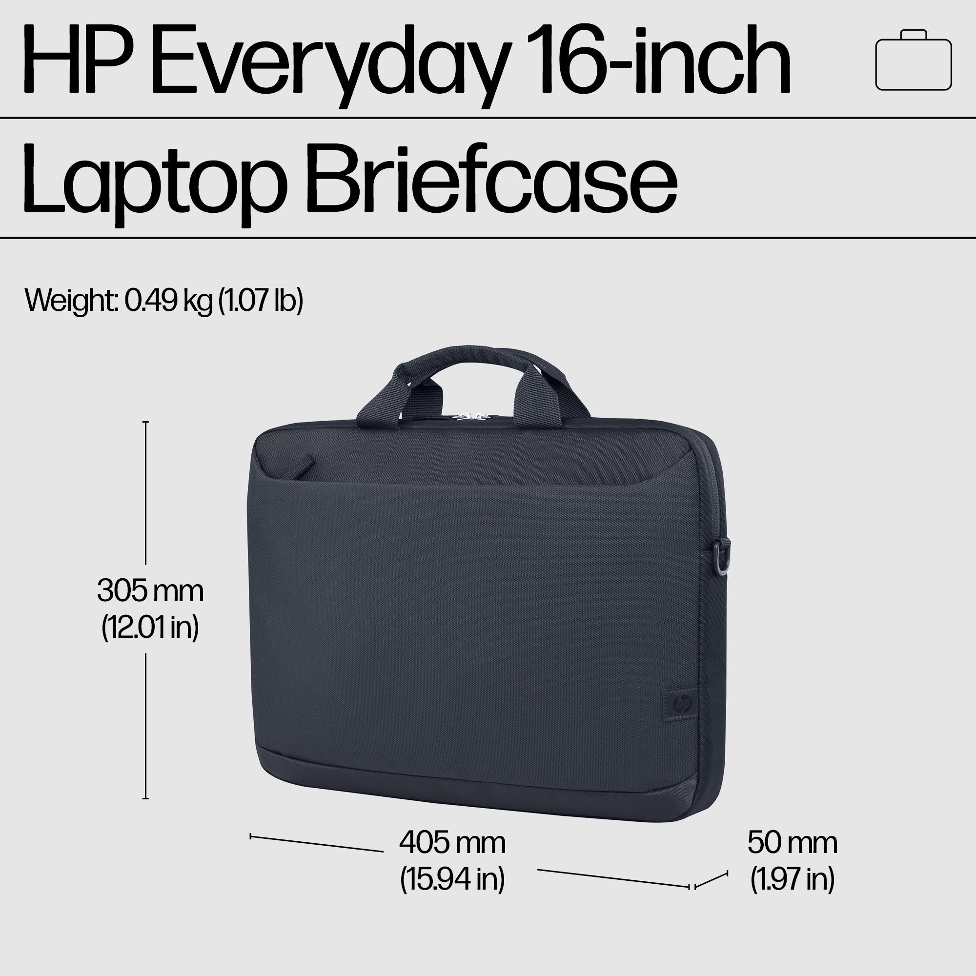 HP 16 ODYSSEY GRAY LAPTOP BRIEFCASE