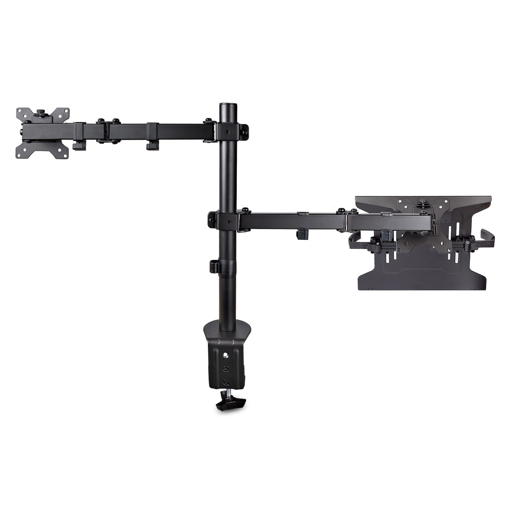 Monitor Arm with Laptop Tray Adjustable