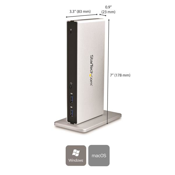 USB 3.0 Laptop Docking Station w/ 2x DVI