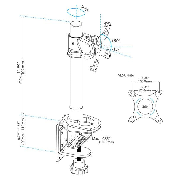 Height Adjustable Monitor Arm