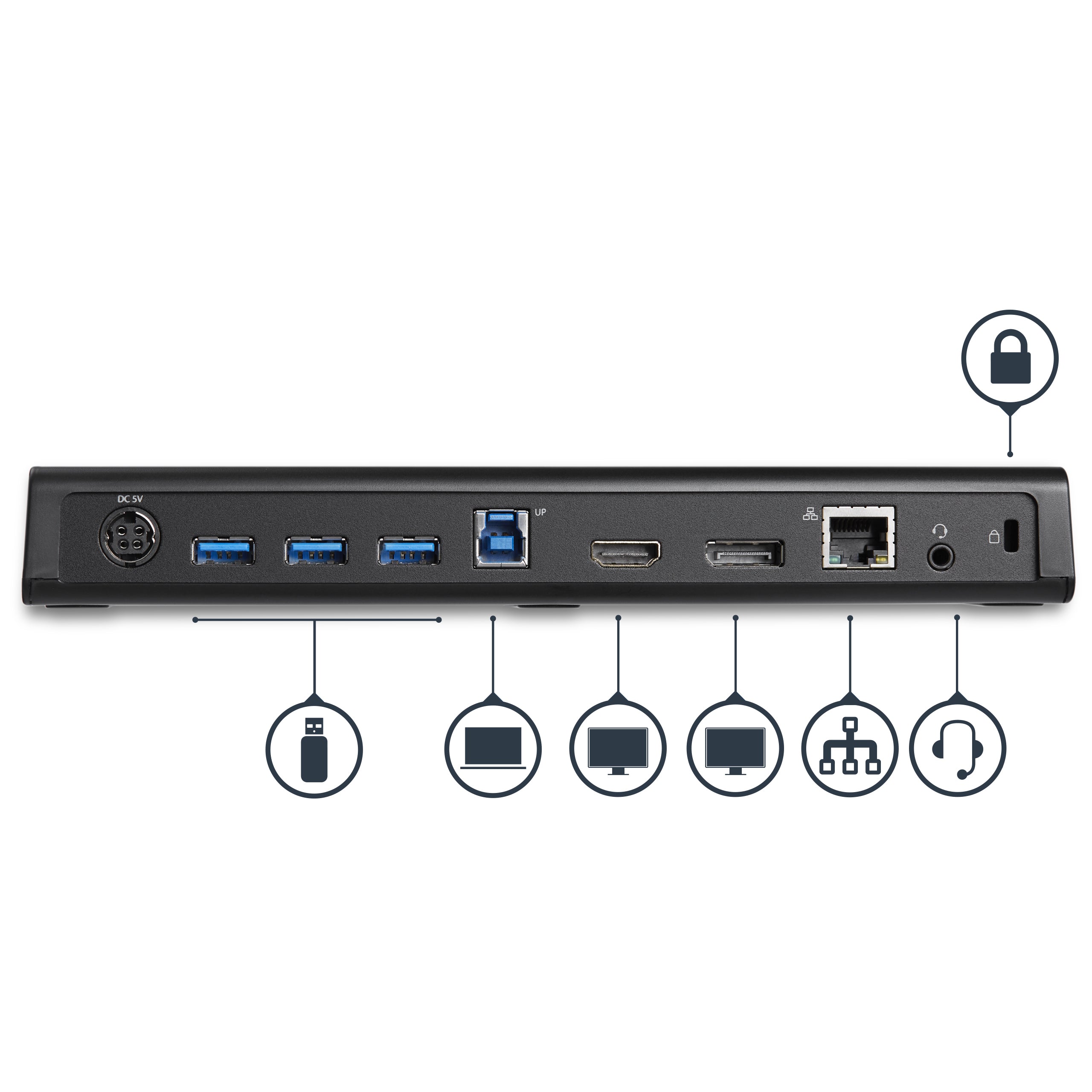 USB 3.0 4K Laptop Docking Station 4K DP