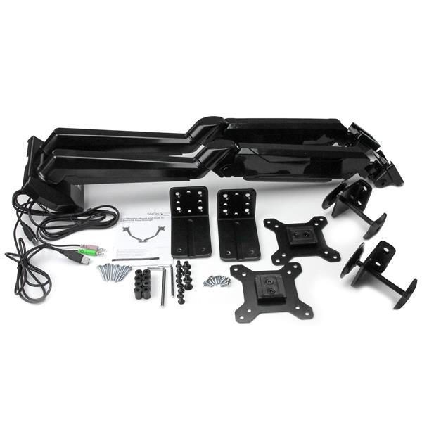 Dual Monitor Mount with 2 Port USB