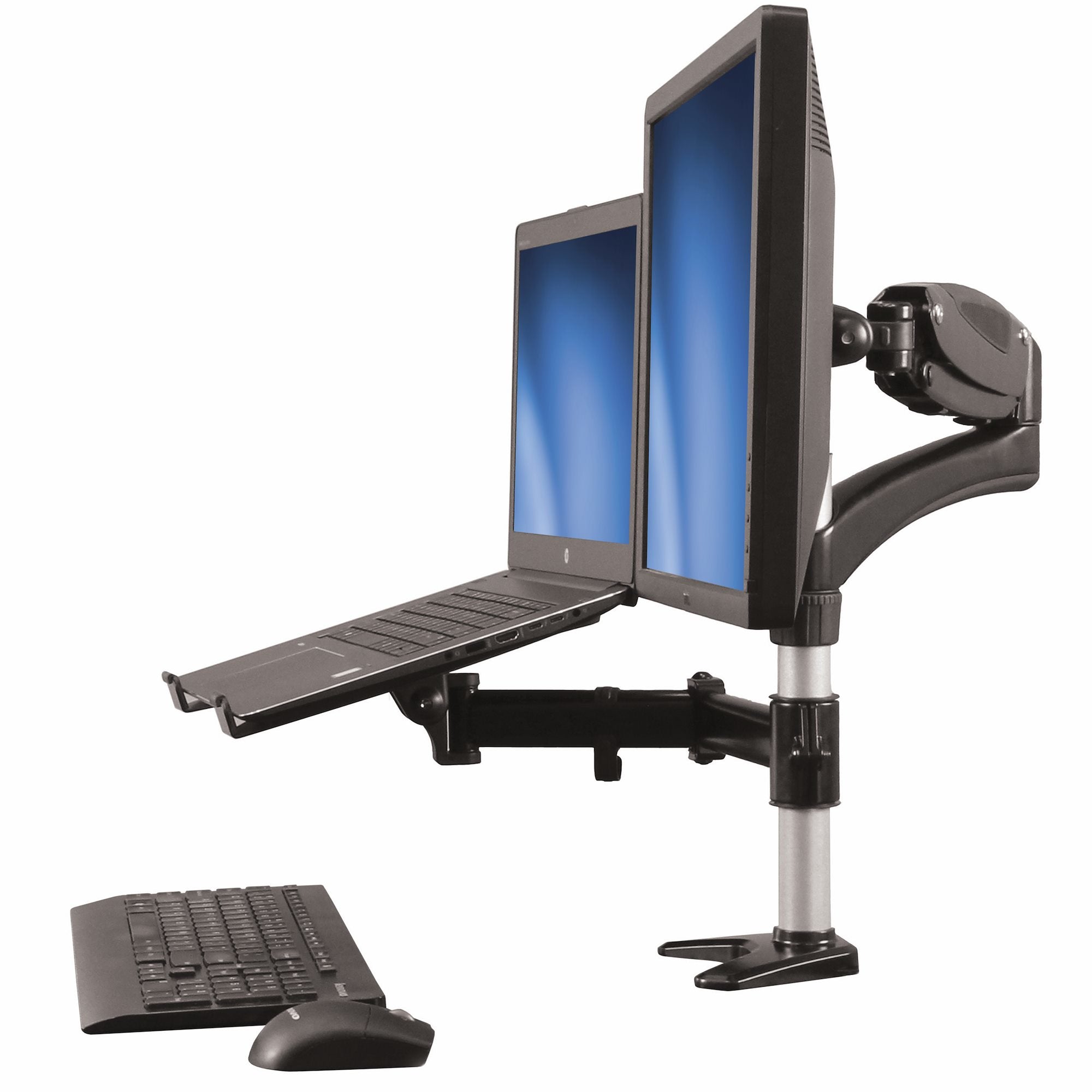 SINGLE-MONITOR ARM WITH LAPTOP STAND