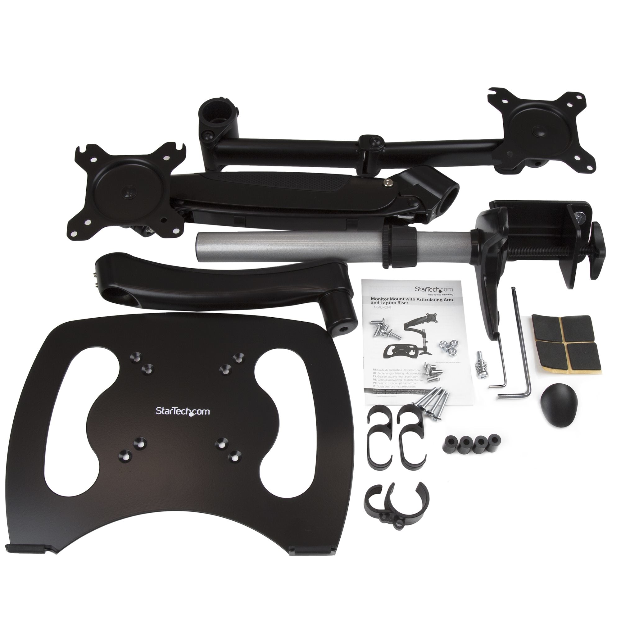 SINGLE-MONITOR ARM WITH LAPTOP STAND