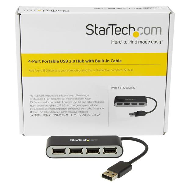4 Port USB 2.0 Hub Laptop Expansion Hub