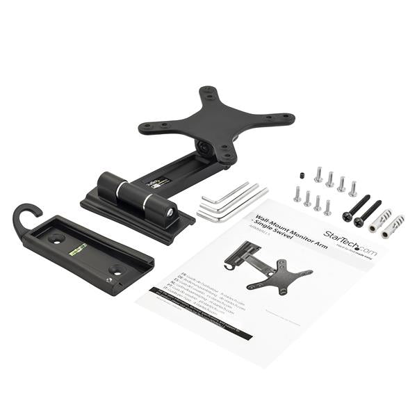 Wall-Mount Monitor Arm - Single Swivel