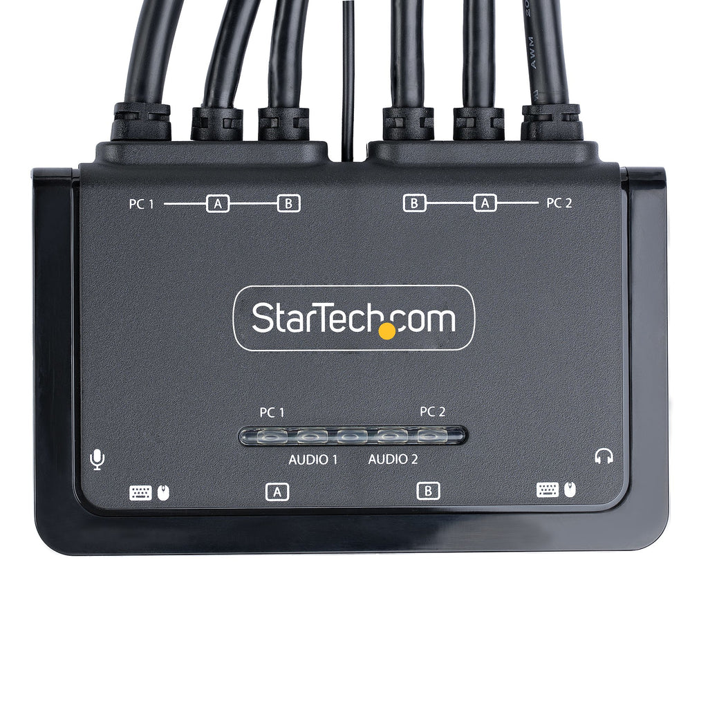 2-Port Dual-Monitor Cable KVM Switch