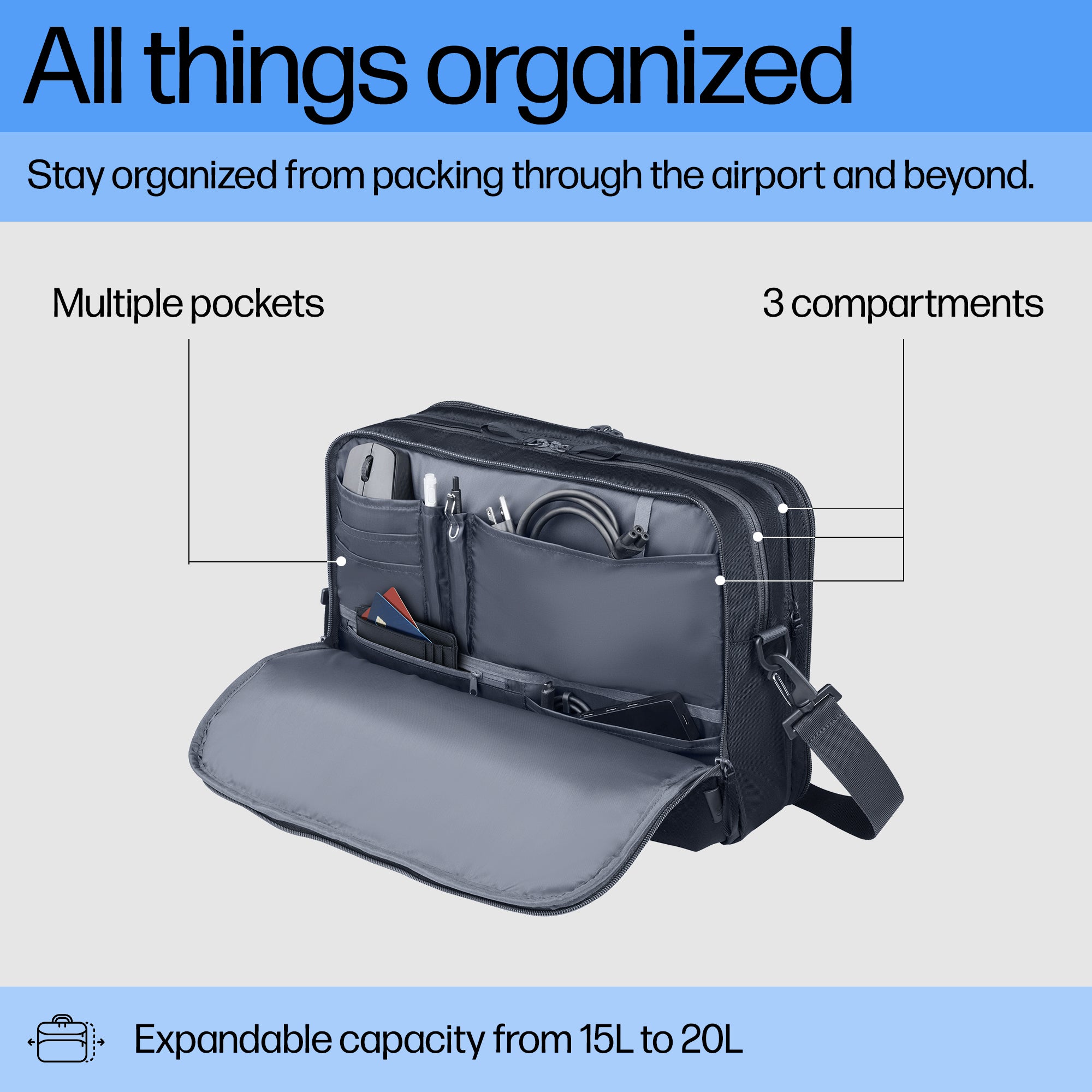 HP Travel Plus 15L 14 Laptop Bag