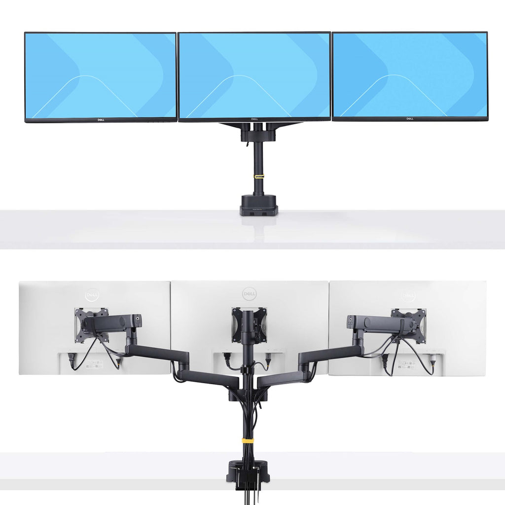 Triple Monitor Desk Mount 27in Screens