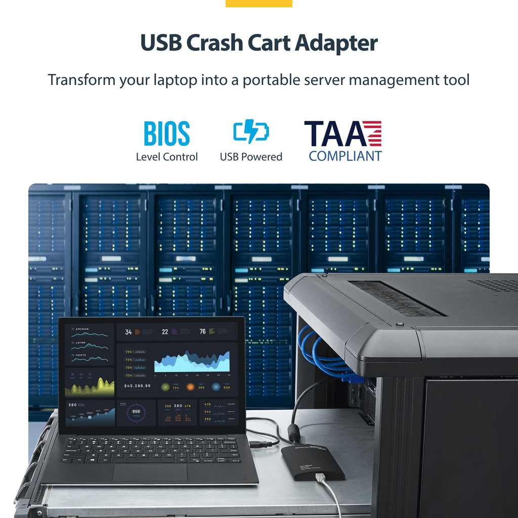 KVM Console to USB Laptop Crash Cart