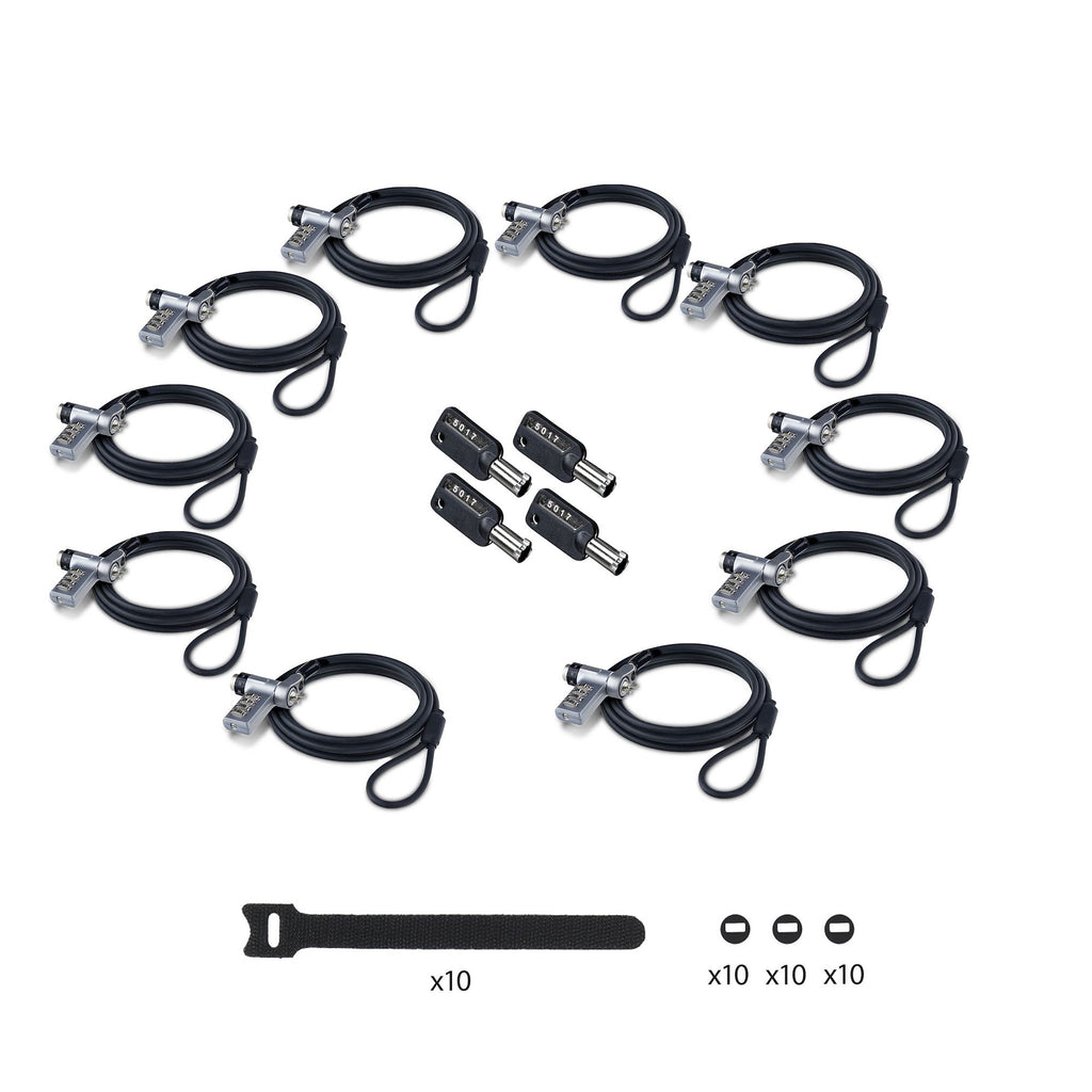 10-Pack 3-in-1 Dual-Access Laptop Lock