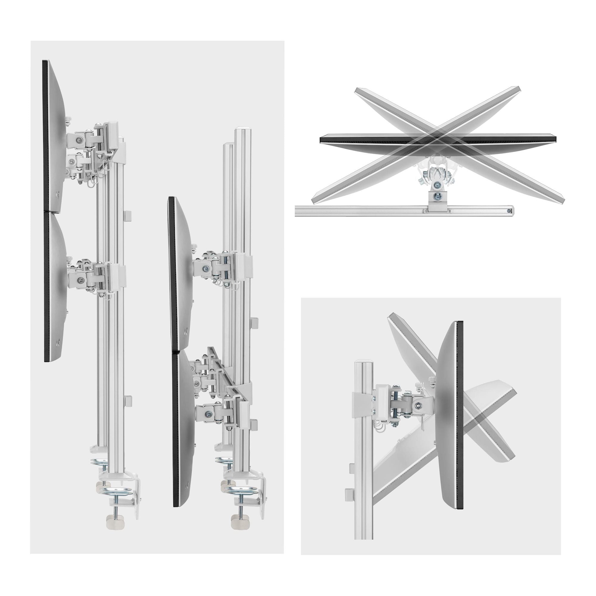 Six-Monitor Desk Mount Max 32IN/8kg