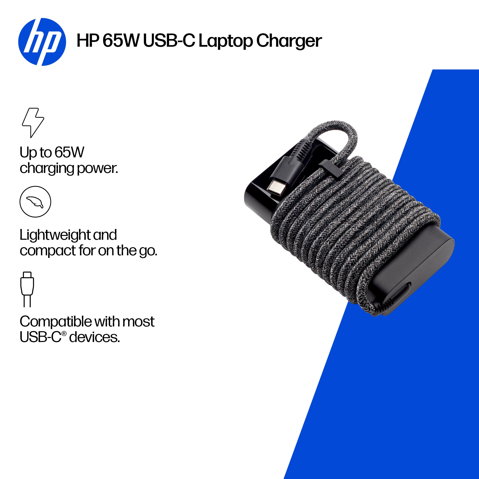 HP 65W USB-C LAPTOP CHARGER