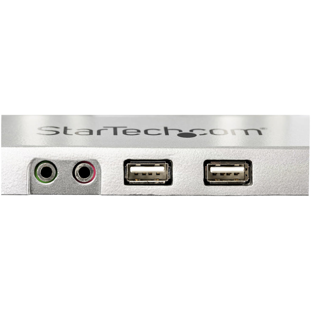 Desk Mount Dual Monitor Arm w/ USB/Audio