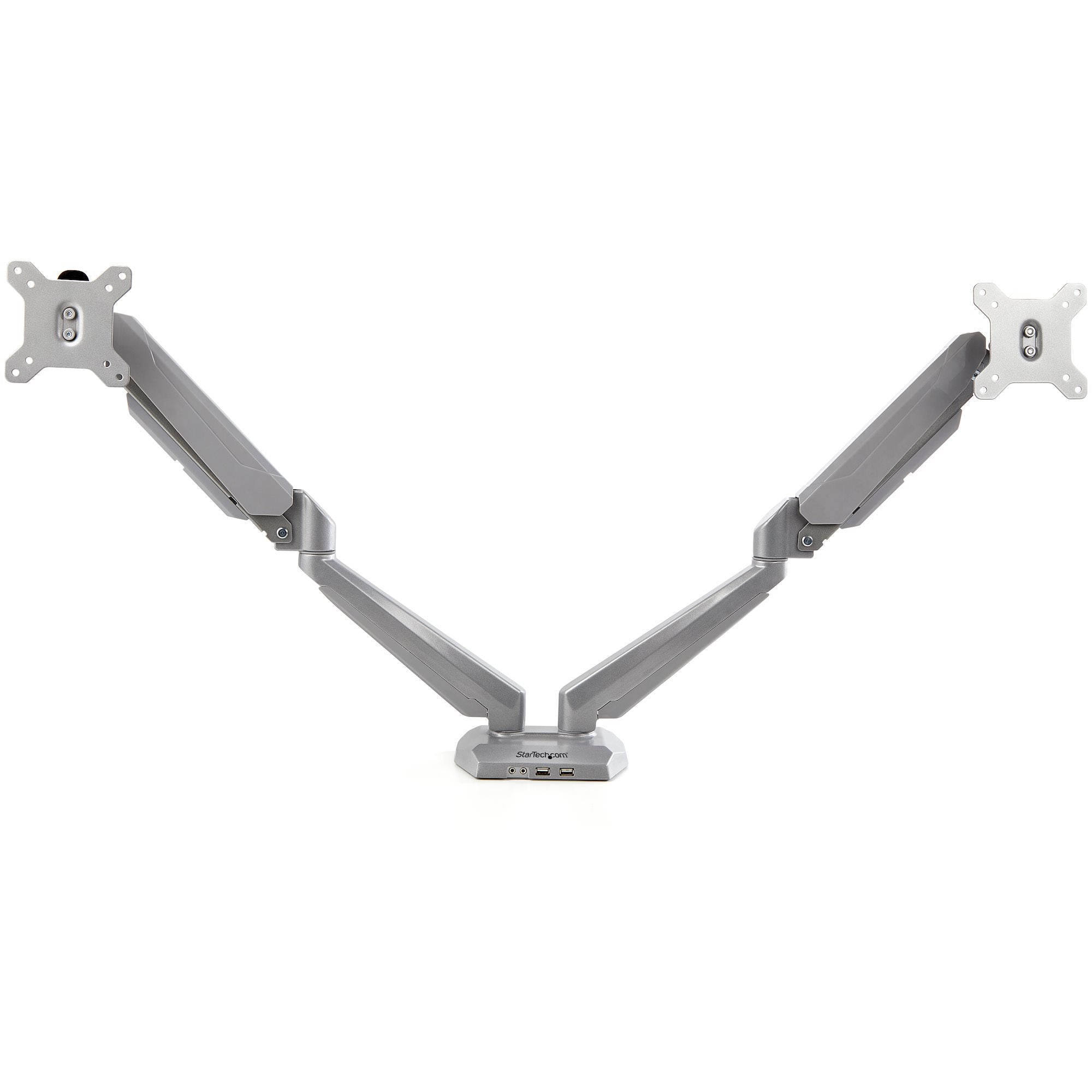 Desk Mount Dual Monitor Arm w/ USB/Audio