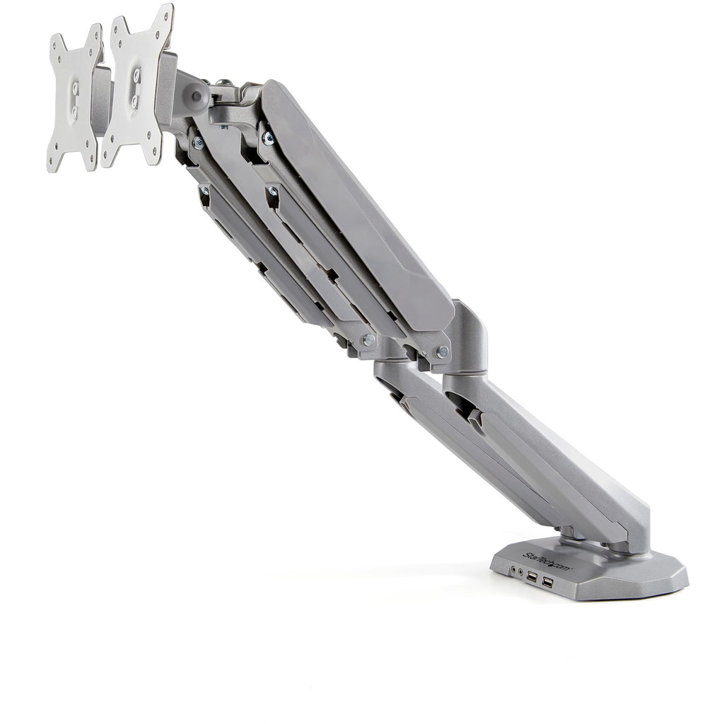 Desk Mount Dual Monitor Arm w/ USB/Audio