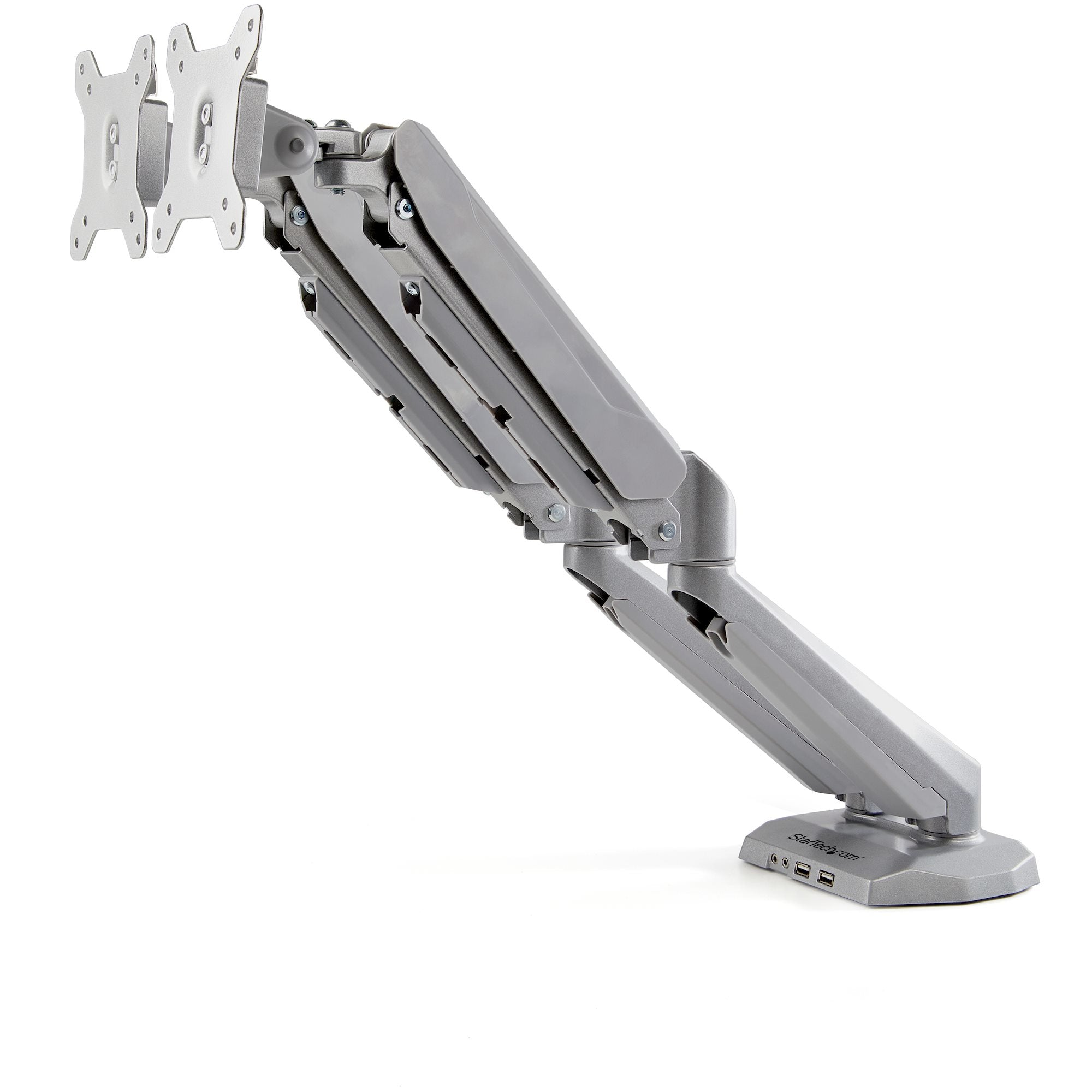 Desk Mount Dual Monitor Arm w/ USB/Audio