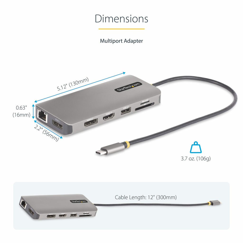 USB-C Triple-Monitor Multiport Adapter