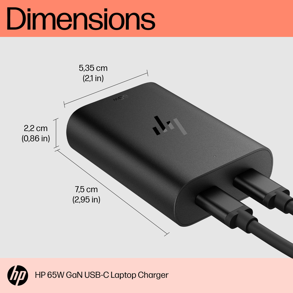 HP 65W GALLIUM NITRIDE USB-C LAPTOP CHAR