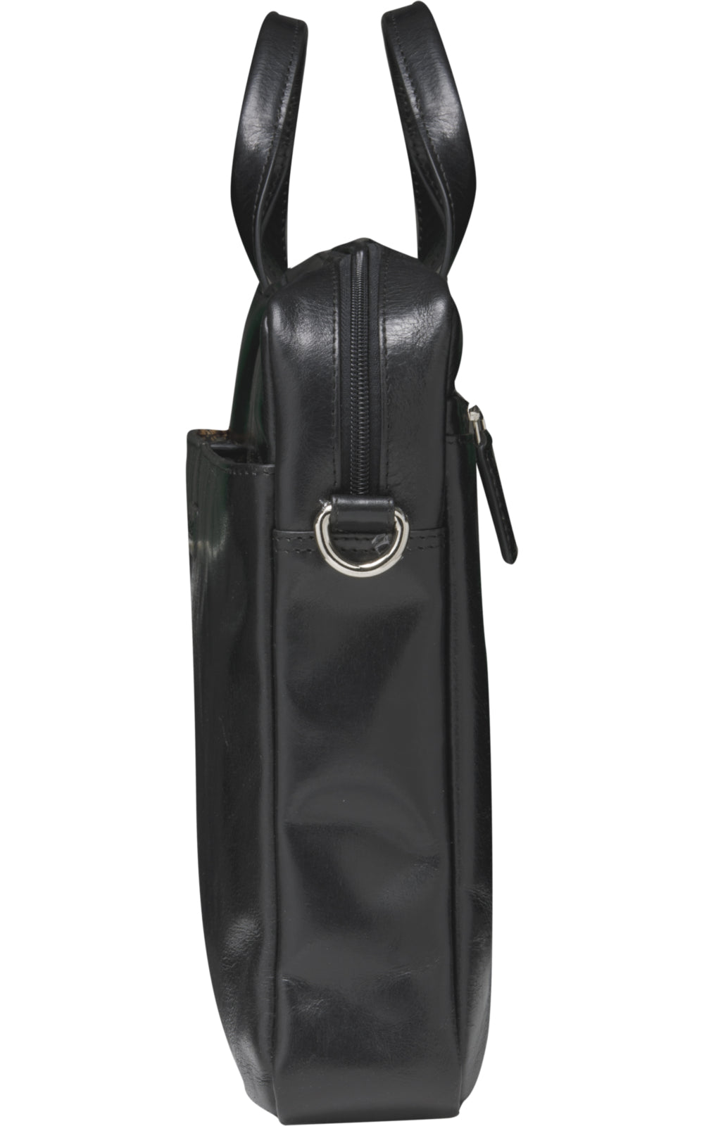 AMALIENBORG leather laptop bag 15in BLK