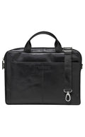 AMALIENBORG leather laptop bag 15in BLK