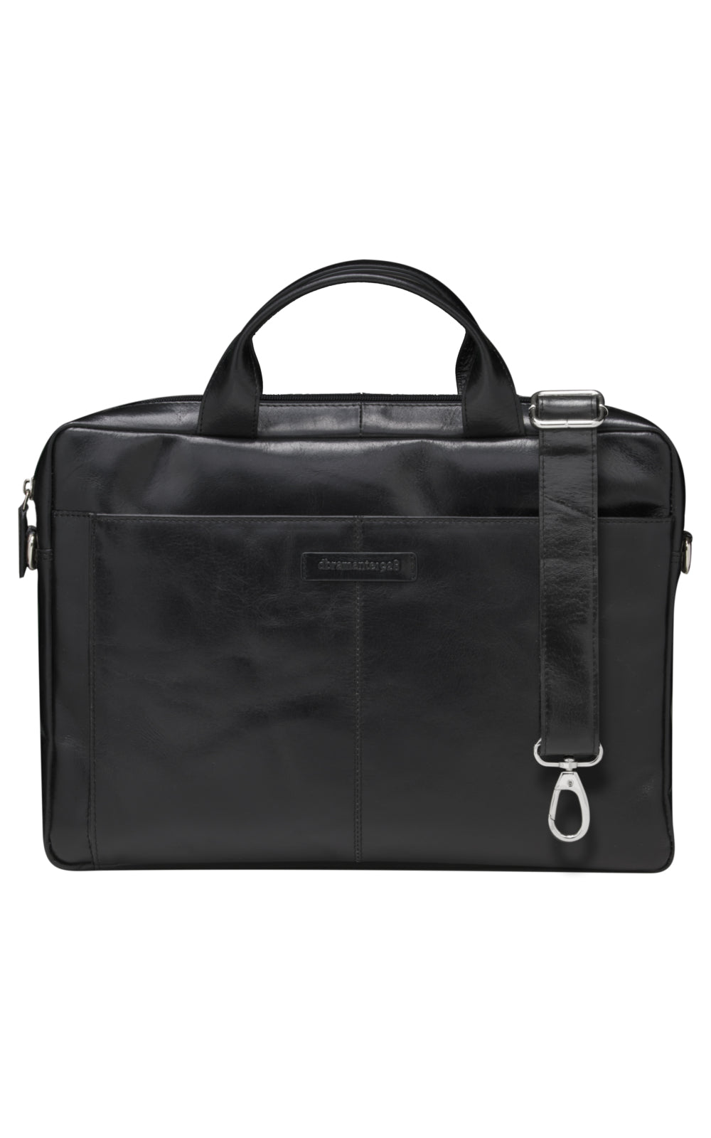 AMALIENBORG leather laptop bag 15in BLK