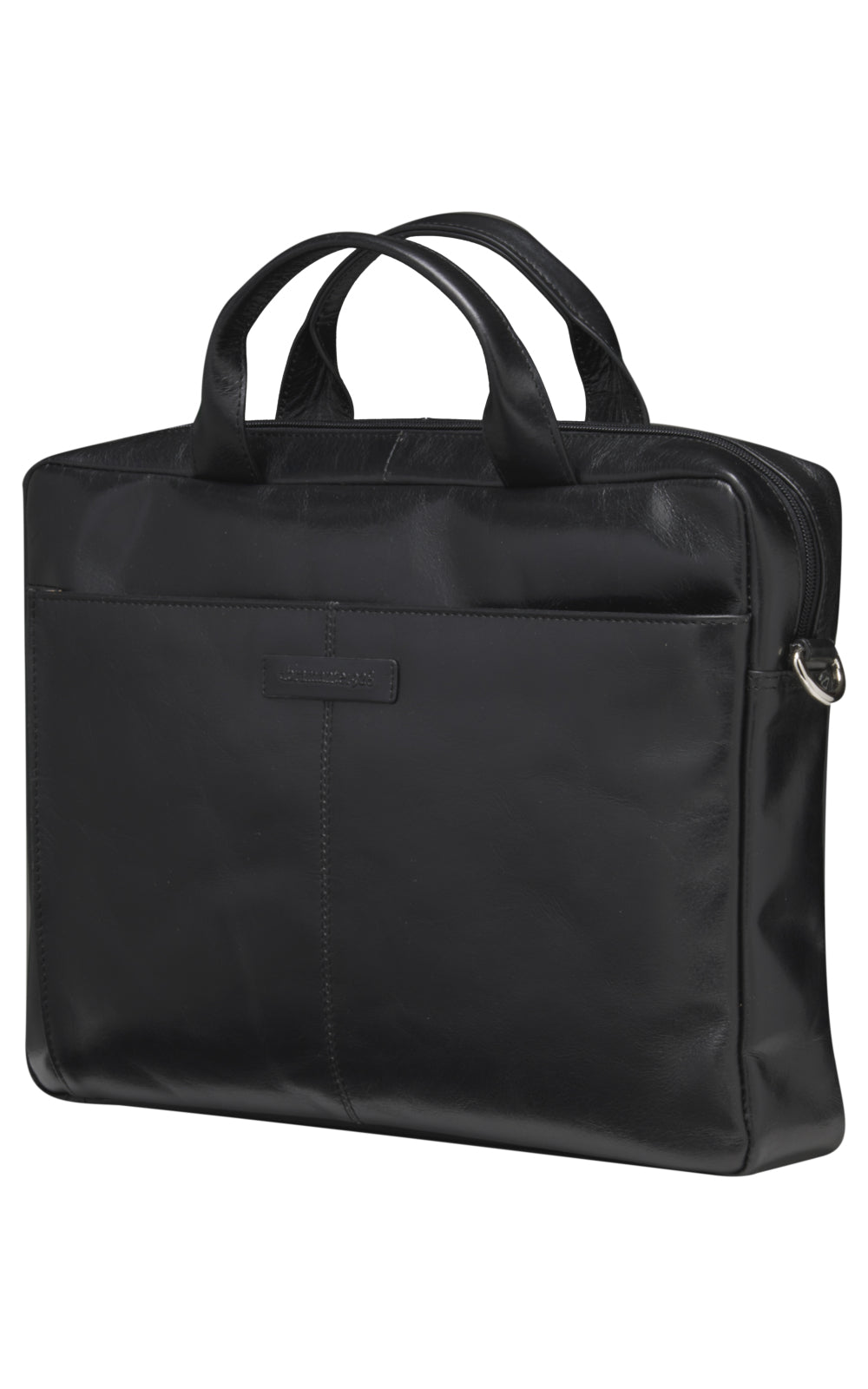 AMALIENBORG leather laptop bag 15in BLK