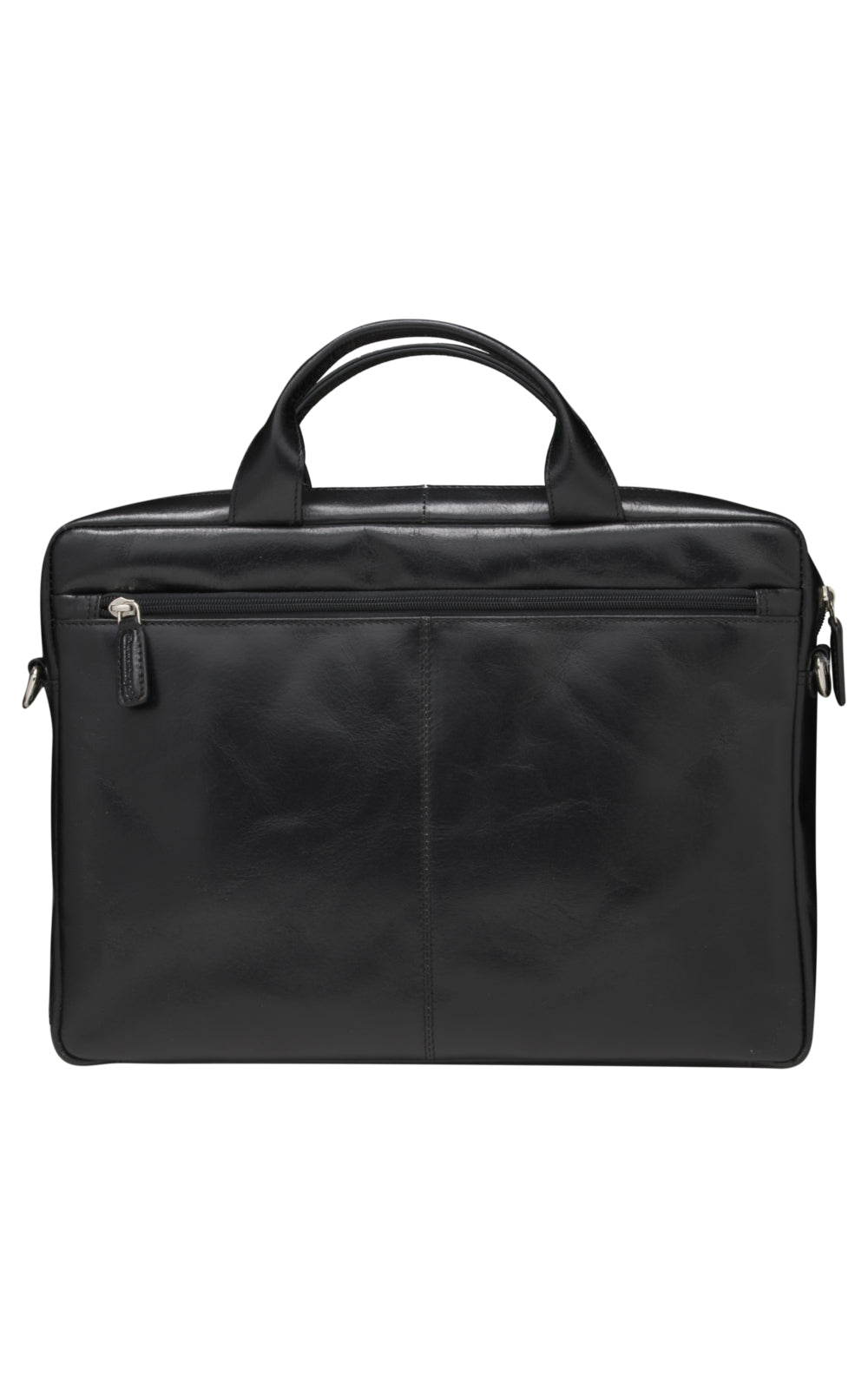 AMALIENBORG leather laptop bag 15in BLK