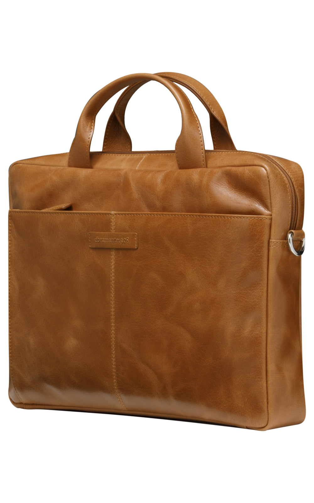 AMALIENBORG leather laptop bag 15in BRN