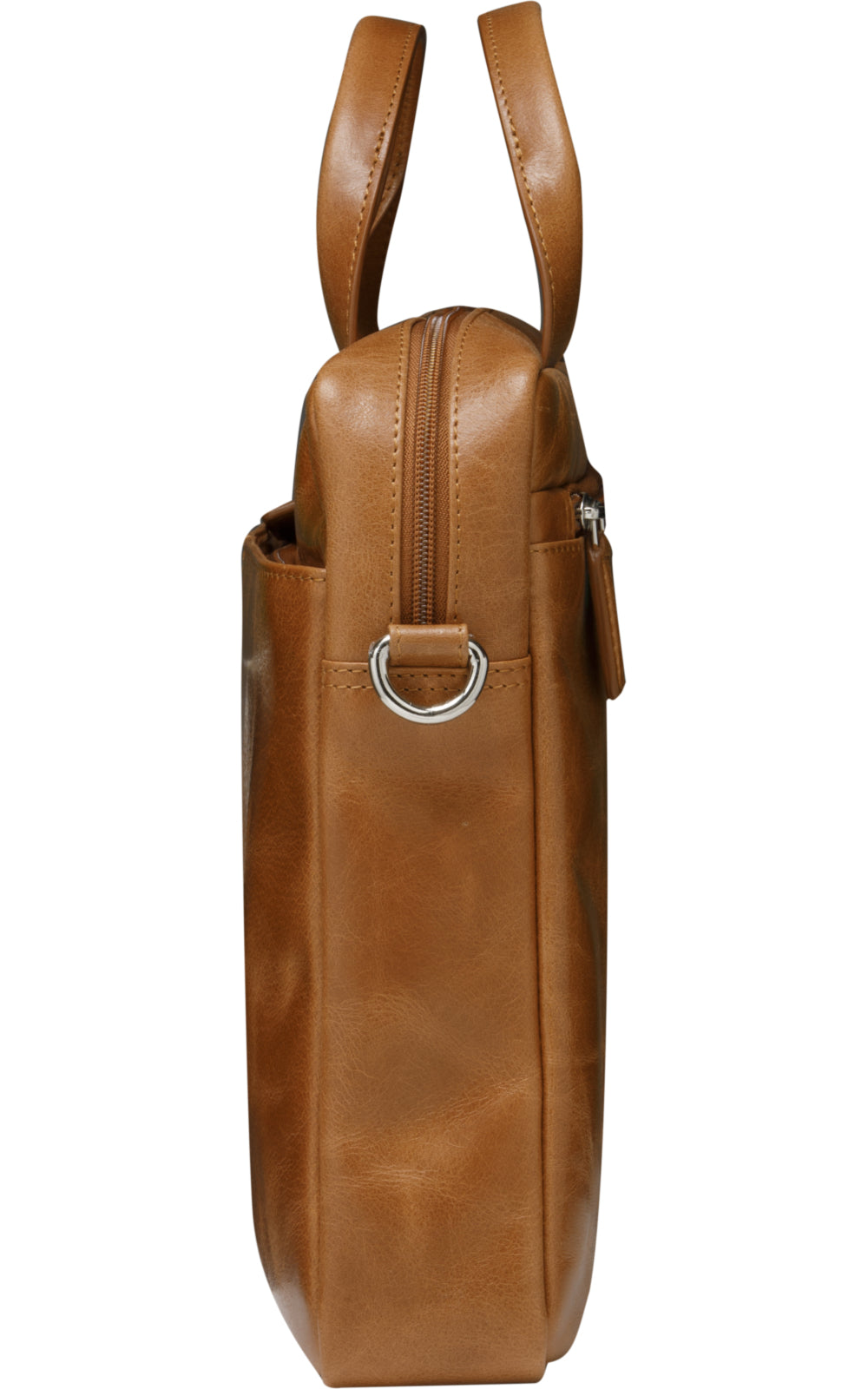 AMALIENBORG leather laptop bag 15in BRN