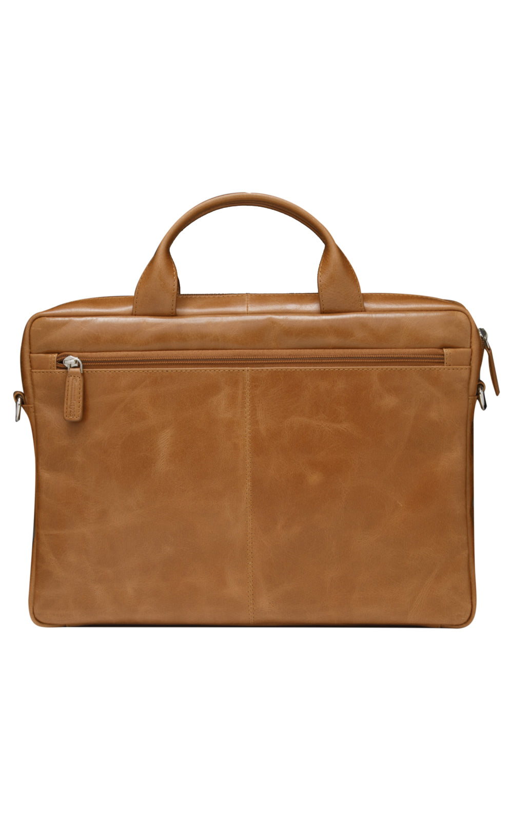 AMALIENBORG leather laptop bag 15in BRN