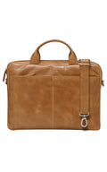 AMALIENBORG leather laptop bag 15in BRN