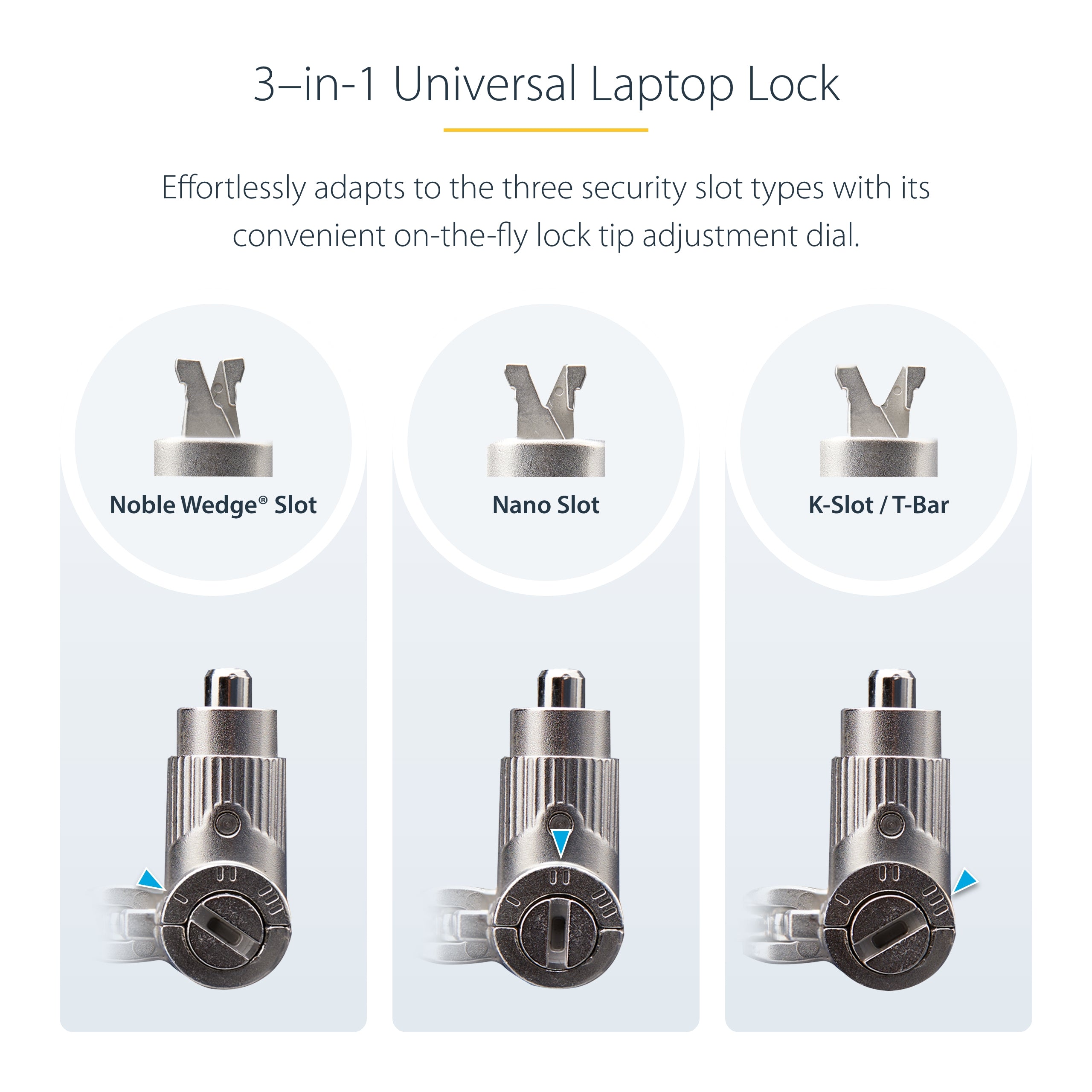 Universal Laptop Lock 6.6ft (2m) Cable