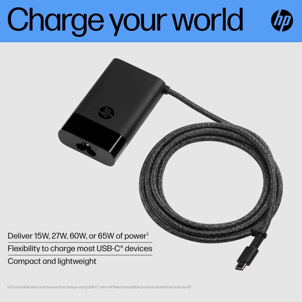 HP 65W USB-C LAPTOP CHARGER