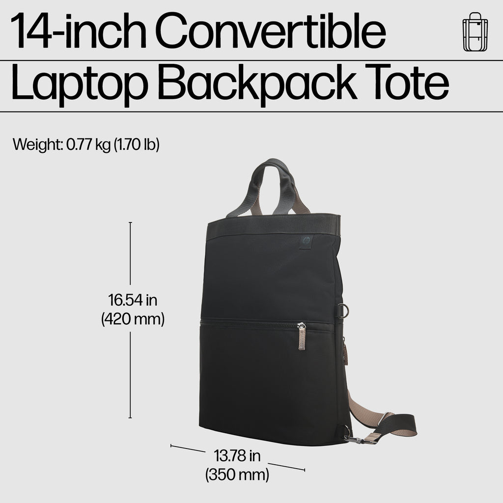 14INCH CONVERTIBLE LAPTOP BACKPACK TOTE