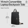 14INCH CONVERTIBLE LAPTOP BACKPACK TOTE